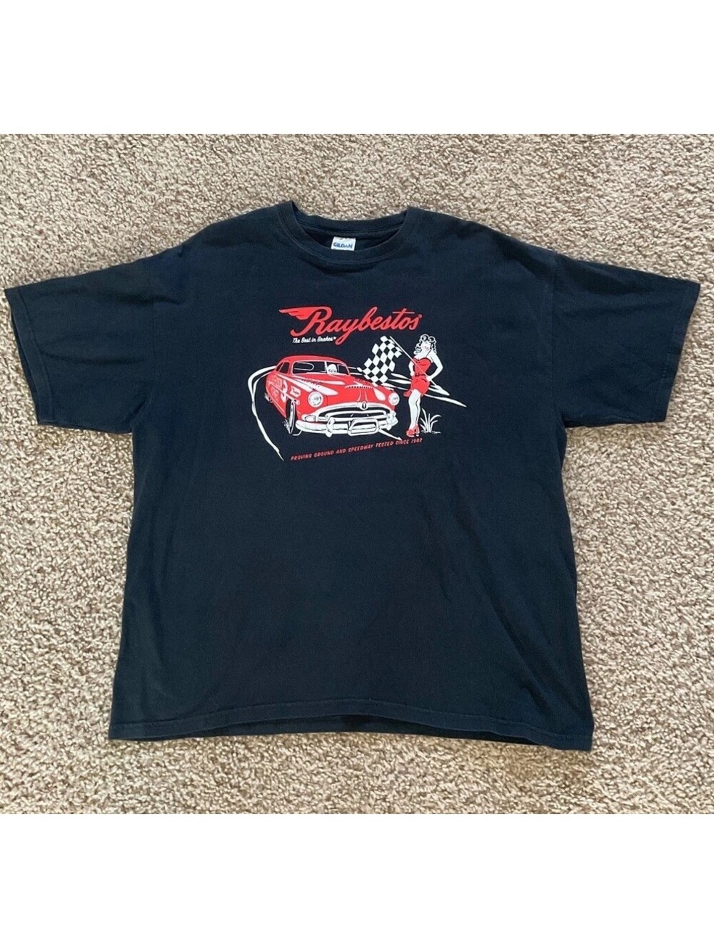 VTG RAYBESTOS HOTROAD SPEEDWAY RACING NASCAR SHIRT 90S MENS XL GRAPHIC TEE